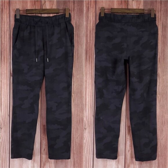 Lululemon Womens Size 4 On The Fly 7/8 Pant 27" Incognito Camo Multi Grey W5CITS - Picture 1 of 12